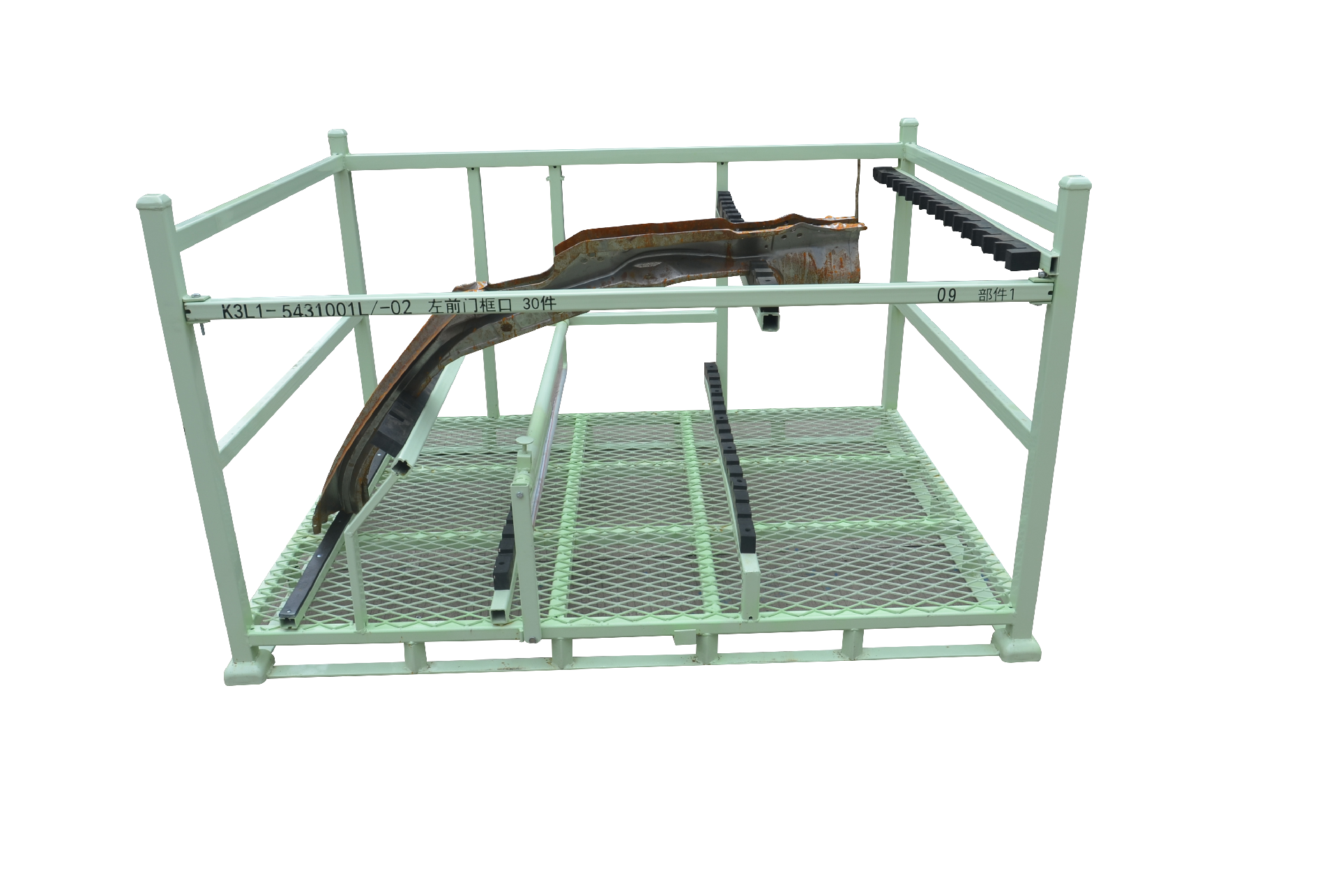 冲压件左前门框口料架 冲压件左前门框口料架