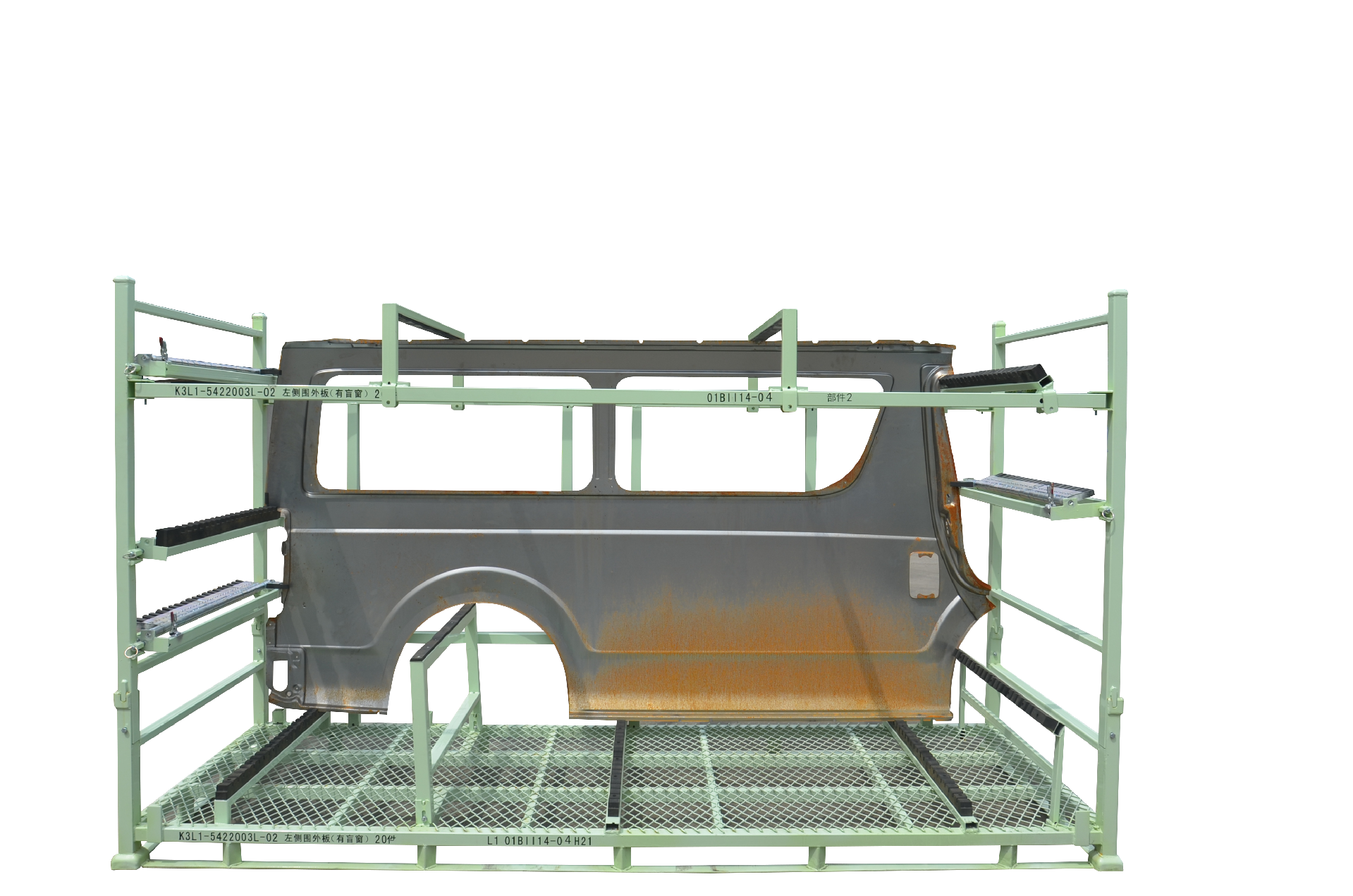 冲压件侧围外板料架 冲压件侧围外板料架